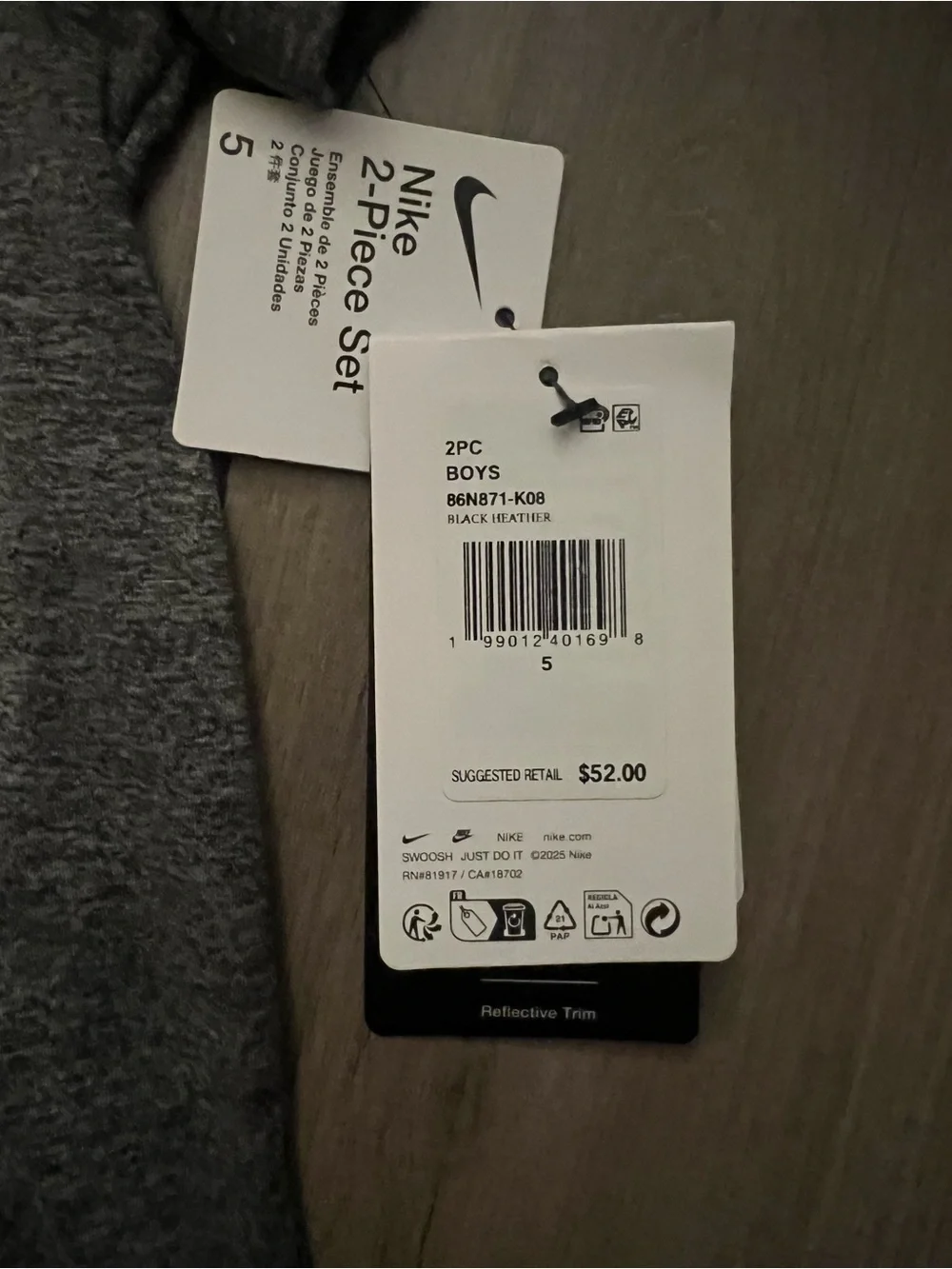 Nike Kids Gray Athletic Tee & Shorts Set
